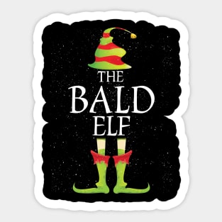 Bald Elf Family Matching Christmas Group Funny Gift Sticker